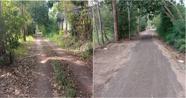 Gravel Driveway Repairs Before and After