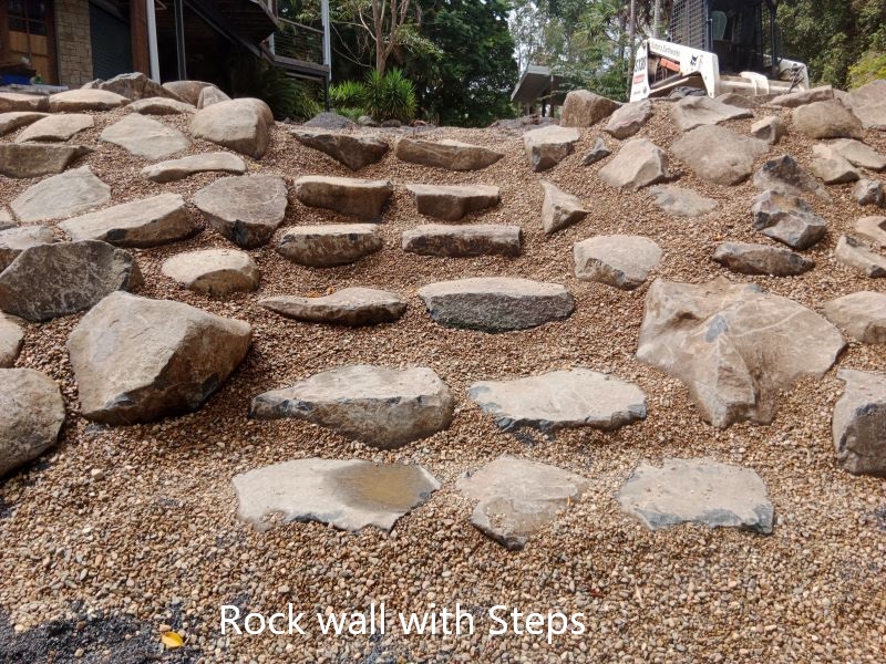 Rock wall with Steps